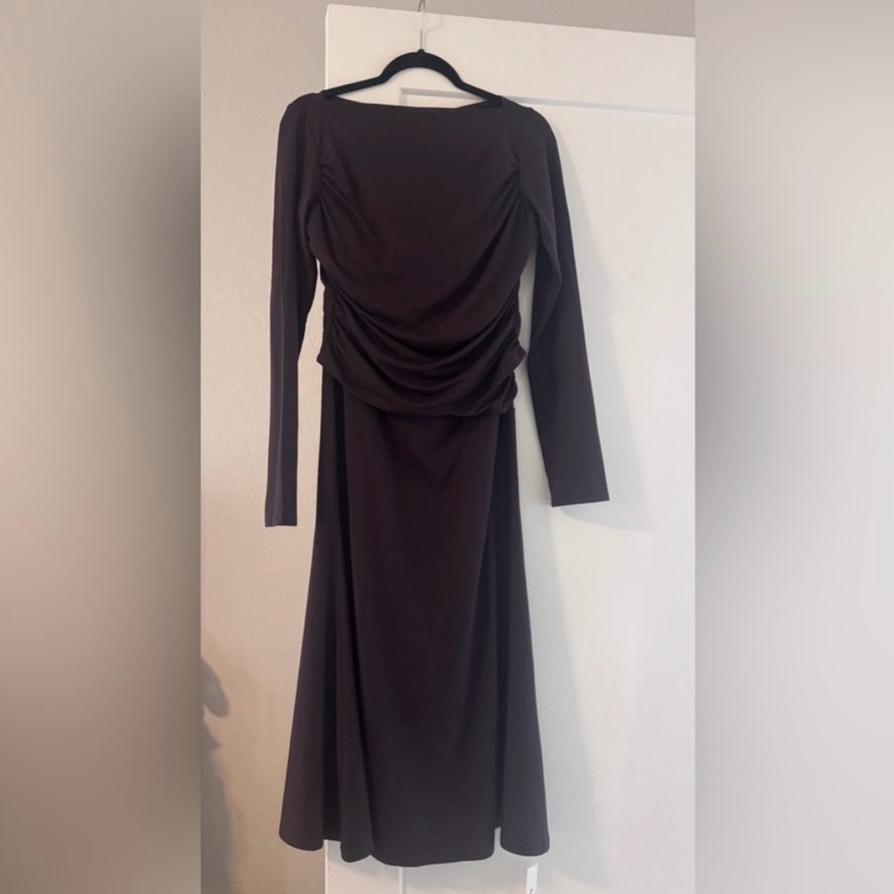 Reformation Emi Knit Two Piece- Black Currant- Size XL - Picture 3 of 4
